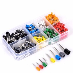 400pcs 8 Size 8 Color Wire Copper Crimp Connector Insulated Cord Pin End Terminal Kit Set