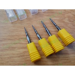 3.175mm Shank Tapered Ball Nose  R0.25 - 1.0mm  38L  HRC55   CNC router Bit